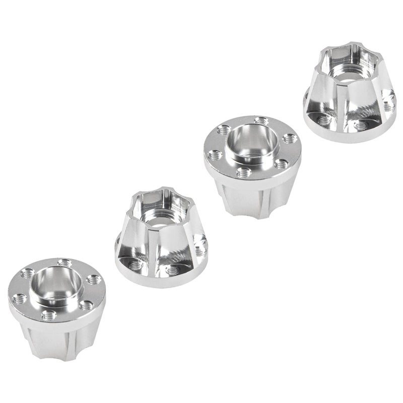 Vgoohobby Metal RC 12mm Wheel Hex Hub Extension Combiner Compatible with 1.9/2.2inch Wheel Rim Axial SCX10 Traxxas TRX4 D90 1/10 RC Crawler (15mm, Silver) - Image 3